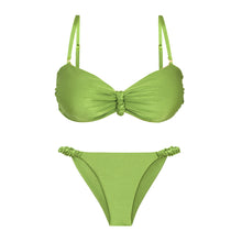 Load image into Gallery viewer, Product Front: Rio De Sol Set Set Shimmer-Botanica Bandeau-Crispy Cheeky-Crispy