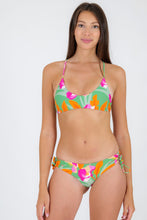 Load image into Gallery viewer, Model Front: Rio De Sol Top Top Green-Bloom Bralette
