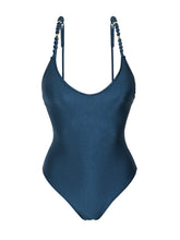 Load image into Gallery viewer, Product Front: Rio De Sol One-Piece Shimmer-Shark Hype-Noa