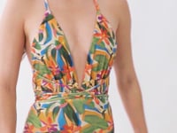 Load and play video in Gallery viewer, Video: Rio De Sol One-Piece Tropical New Vegas