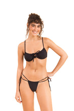 Load image into Gallery viewer, Model Front: Rio De Sol Set Set Dots-Black Balconet-Tie Pipa