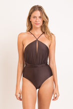Load image into Gallery viewer, Model Front: Rio De Sol One-Piece Shimmer-Coffee New Vegas