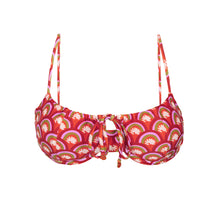 Load image into Gallery viewer, Product Front: Rio De Sol Top Top Floral-Scales Balconet-Tie