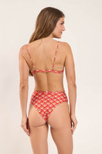 Load image into Gallery viewer, Model Back: Rio De Sol Top Top Floral-Scales Balconet-Tie
