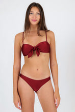 Load image into Gallery viewer, Model Front: Rio De Sol Top Top Shimmer-Divino Bandeau-Knot