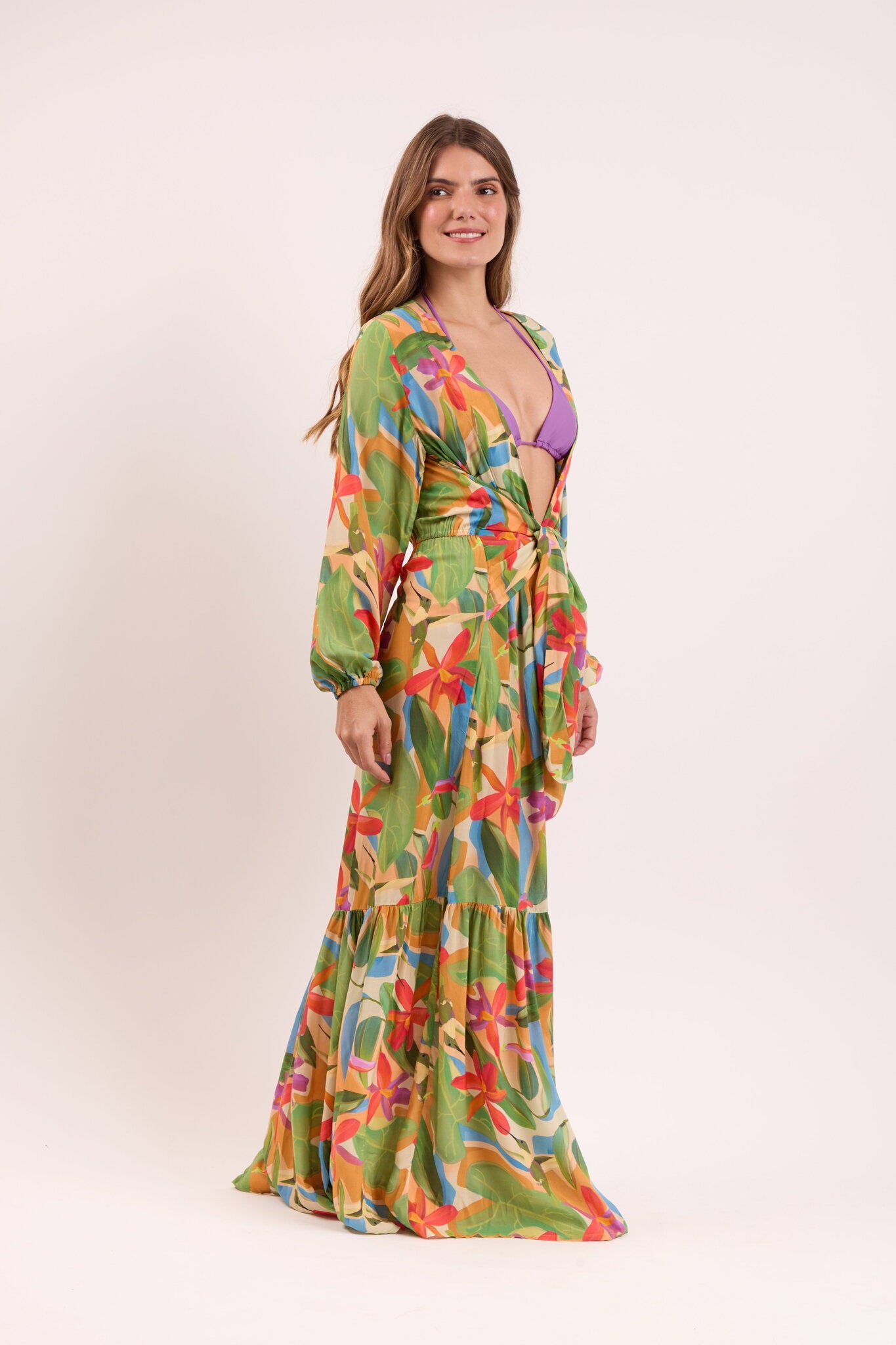 Maxi Dresses - Tropical Long Dress Verona - Green Rio de Sol Maxi Dresses - Tropical Long Dress Verona - Green Rio de Sol