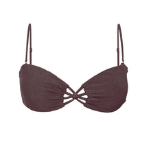 Load image into Gallery viewer, Product Front: Rio De Sol Top Top Malibu-Ebano Bandeau-Iris
