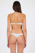 Load image into Gallery viewer, Model Back: Rio De Sol Bottom Bottom Shimmer-White Nice-Fio
