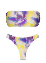 Load image into Gallery viewer, Product Front: Rio De Sol Set Set Tiedye-Purple Bandeau-Reto Fio
