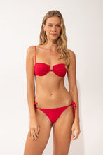 Load image into Gallery viewer, Model Front: Rio De Sol Bottom Bottom Malibu-Malagueta Cheeky-Tie

