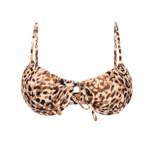 Load image into Gallery viewer, Product Front: Rio De Sol Top Top Leopard Balconet-Tie
