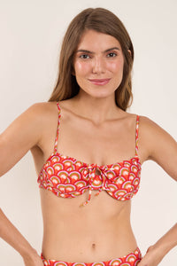 Top Floral-Scales Balconet-Tie