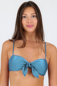 Top Shimmer-Baltic-Sea Bandeau-Knot