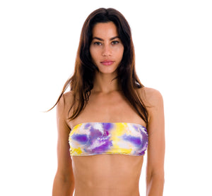 Top Tiedye-Purple Bandeau-Reto